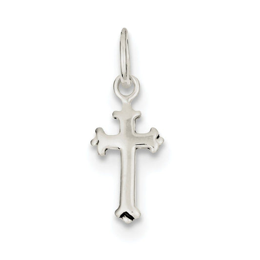 Sterling Silver Fleur De Lis Cross Charm