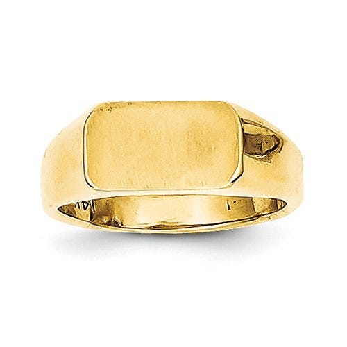 14K Gold Boy's Rectangle Signet Ring