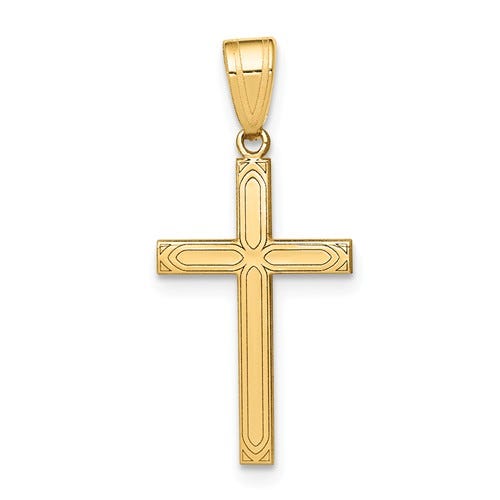 14k Solid Cross Pendant