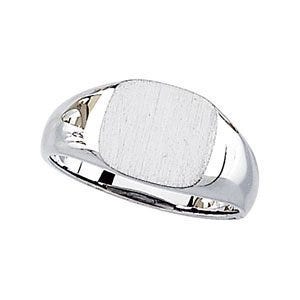 Sterling Silver Boy's Square Signet Ring