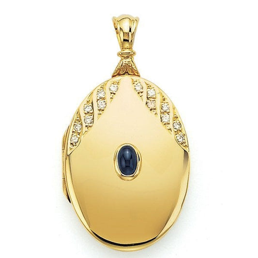 Victor Mayer 18K Gold Diamond Locket With Sapphire - 18K Yellow Gold