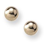 14K Yellow Gold Children's Stud Safety Back Earrings