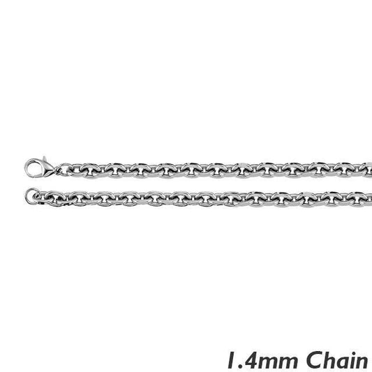 Sterling Silver 1.4mm  Rolo Chain