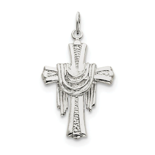 Sterling Silver Draped Cross Charm