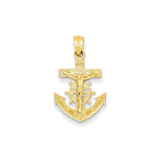 14k Mariners Crucifix Pendant