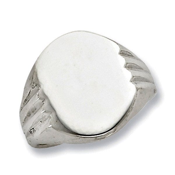 Sterling Silver Women's Oval Signet Ring