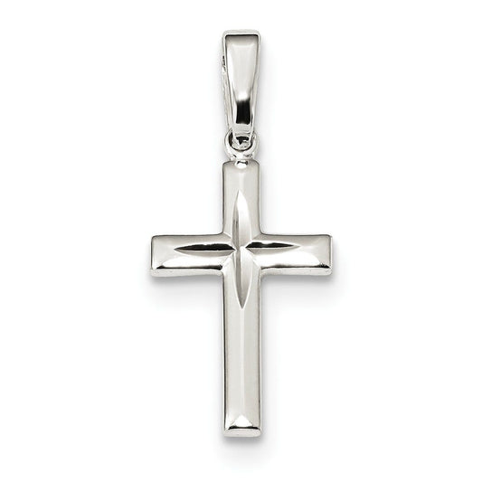 Sterling Silver Polished D/C Cross Pendant