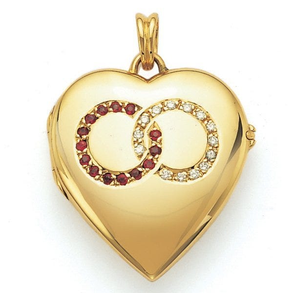 Victor Mayer 18K Gold Diamond Locket With Ruby - 18K Yellow Gold
