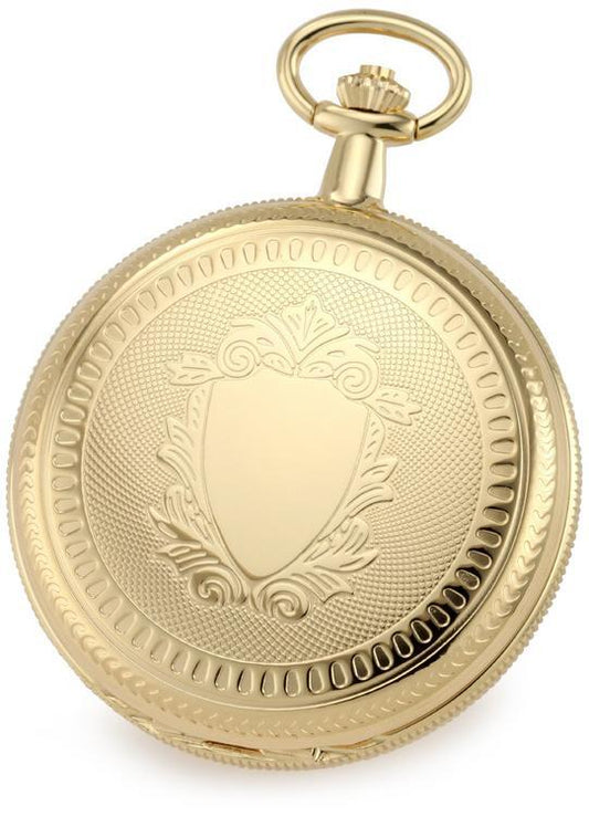Charles Hubert Gold Tone Two Photo Pocket Watch