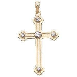 CROSS PENDANT W/DIAMOND