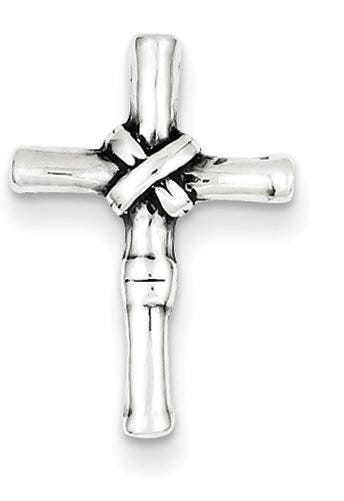 Sterling Silver Antiqued Cross Slide