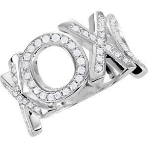 "XOXO" Cubic Zirconia Ring