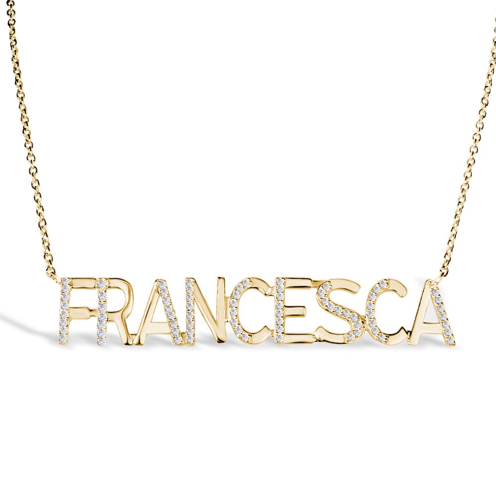 Script Diamond Name Necklace With Elegant Chain Included