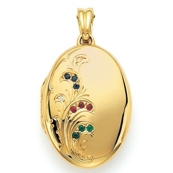 Victor Mayer 18K Gold Diamond Locket With Assorted Gems - 18K Yellow Gold