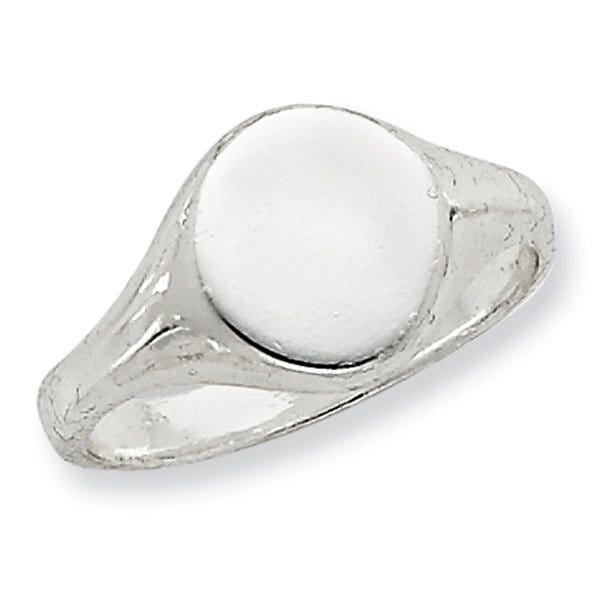 Sterling Silver Women's Round Signet Ring