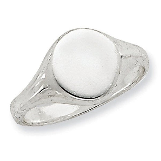 Sterling Silver Women's Round Signet Ring