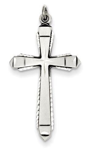 Sterling Silver Satin Cross Pendant