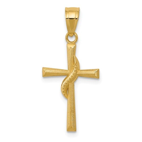 14k Polished Cross Pendant