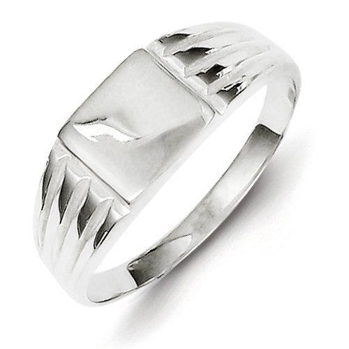Sterling Silver Girl's Square Signet Ring