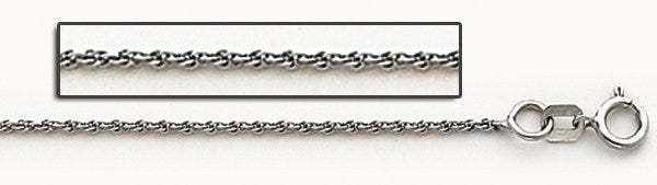 14K White Gold 1.5mm  Cable Link Chain