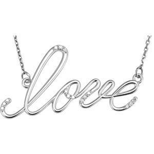 Diamond "Love" Pendant