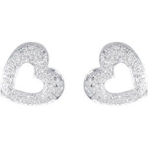 Diamond Heart Earrings