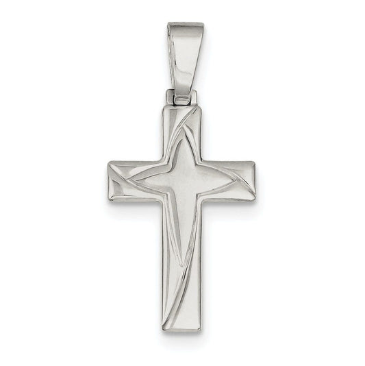 Sterling Silver Polished Cross Pendant