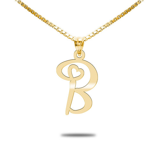 Initial Necklace w/Tiny Heart Custom Necklace With 18 inch chain