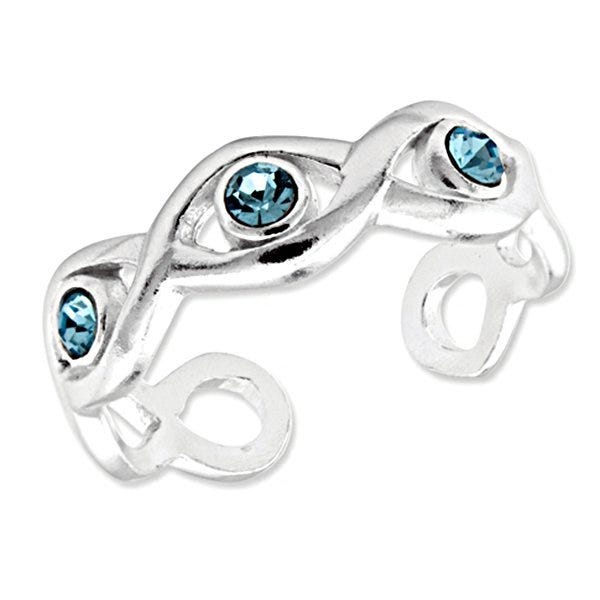 Sterling Silver Swarovski Crystal Toe Ring