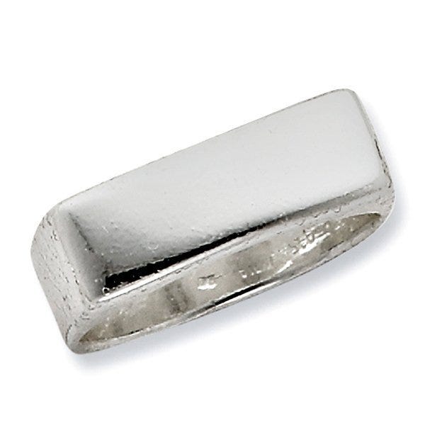 Sterling Silver Women's Rectangle Signet Ring