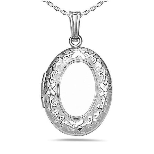 Sterling Silver Small Oval Photo Locket