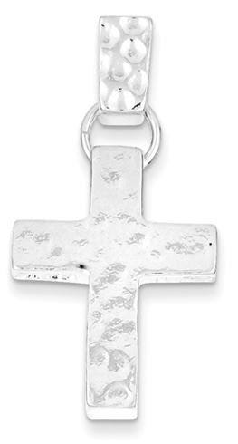 Sterling Silver Hammered Latin Cross Pendant
