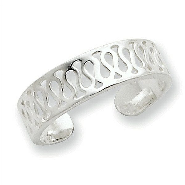 Sterling Silver Solid Toe Ring