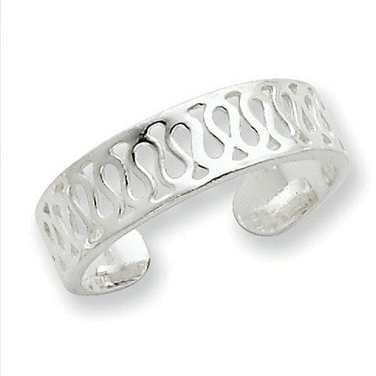 Sterling Silver Solid Toe Ring