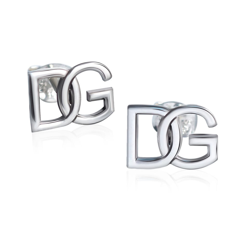 Pair of Intertwined Initial Earrings