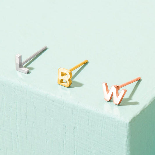 Pair of Initial Stud Earrings