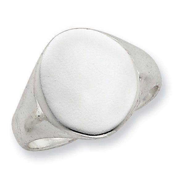 Sterling Silver Women's Oval Signet Ring