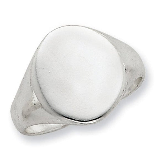 Sterling Silver Women's Oval Signet Ring