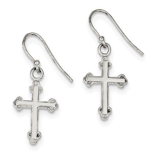 Sterling Silver Cross Earrings