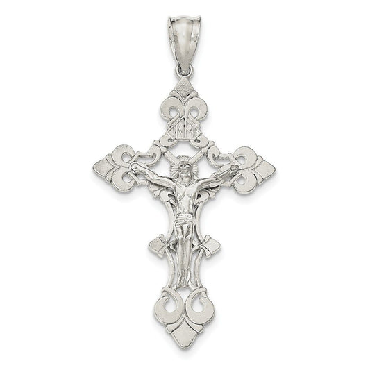 Sterling Silver Polished Large INRI Crucifix Pendant