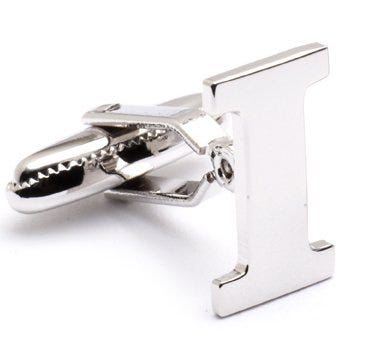 Genuine Sterling Silver Letter "I" Cufflinks