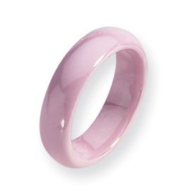 Ceramic Pink 6mm Polished Wedding Band