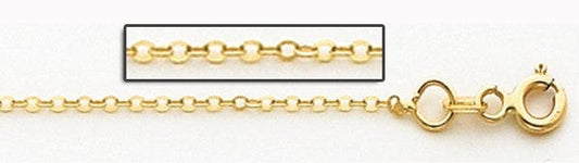 14K Yellow Gold 0.8mm Cable Link Chain