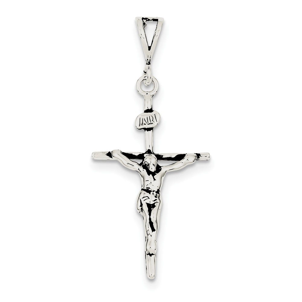 Sterling Silver Antiqued Crucifix Charm