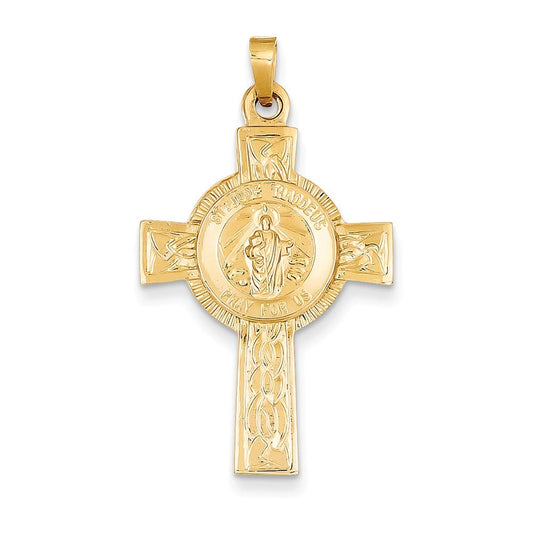 14k Cross w/St. Jude Medal Pendant