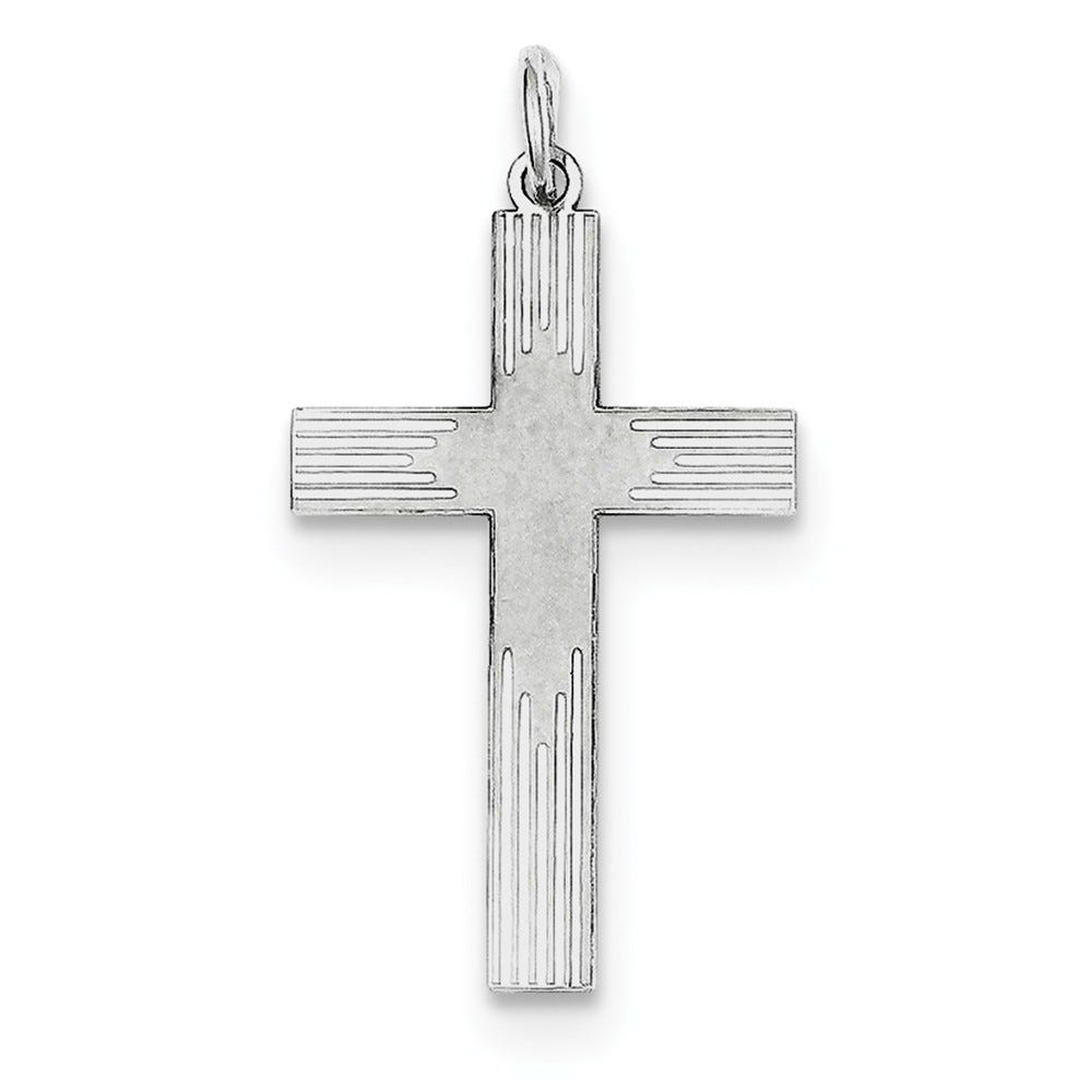 Sterling Silver Laser Designed Cross Pendant