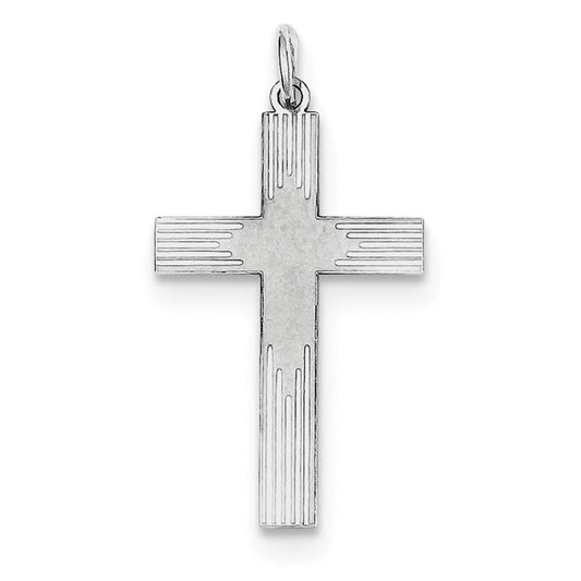Sterling Silver Laser Designed Cross Pendant