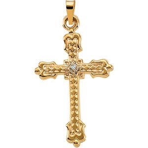 CROSS PENDANT W/DIAMOND