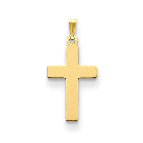14K Polished Cross Charm