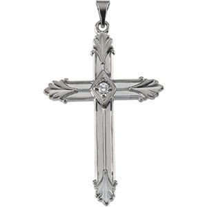 CROSS PENDANT W/DIAMOND